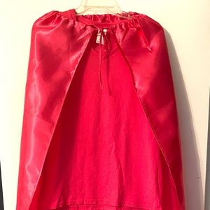 Pink Tee, Tights, Cape and Mask